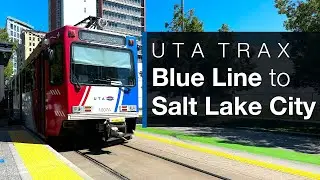 UTA TRAX Blue Line, Draper Town Center to Salt Lake Central Station, Full Ride, Siemens SD-100