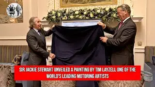 Sir Jackie Stewart unveiled a new painting and takes his favourite car out for a spin