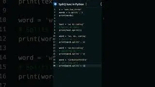 Using split function in Python 