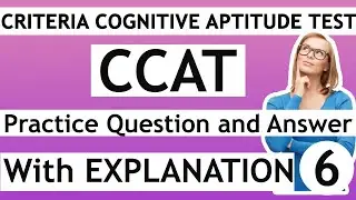 6. CCAT Practice Question and Answer | Set 6 | With Explanation