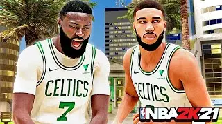 99 OVR JAYSON TATUM AND JAYLEN BROWN DOMINATE THE PARK ON NBA 2K21 NEXT GEN!