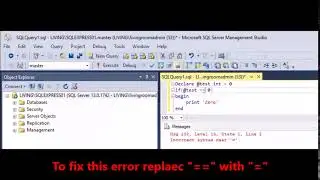 MSSQL   Fix Error   Incorrect syntax near =