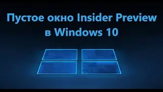 Пустое окно в программе предварительной оценки Windows 10