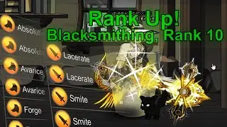 AQW - Fastest way to Blacksmithing rank 10! (New enhancements)