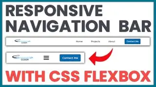 Responsive Navigation Bar Tutorial with CSS Flexbox and Cool Animating Navbar menu