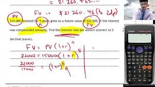 Compound Interest (Part 3: How to Find the Rate in a Future Value Problem)
