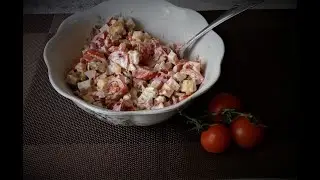 Салат с копчёной курицей