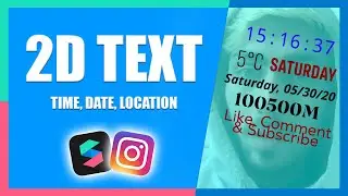 2D Text Filter Effect (Time, Date, Location, Temperature) | Instagram & Facebook | Spark AR Tutorial