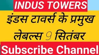 INDUS TOWER SHARE ANALYSIS 9 SEPTEMBER INDUS TOWER SHARE LATEST NEWS INDUS TOWER SHARE NEWS