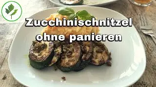 Zucchini- Knusperschnitzel OHNE panieren mit Kartoffel- Möhrenstampf - Einfach, günstig, lecker