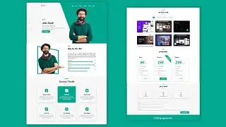 Responsive One Page Personal Portfolio Website using HTML CSS and JavaScript