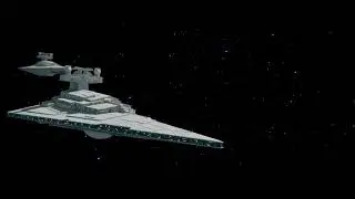 Imperial destroyer hyperspace arrival effect in blender