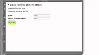 PHP Simple Sticky Validation Form