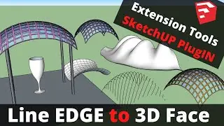 Extrude Tools - SketchUp Plugins - Convert Edges to Face in SketchUp