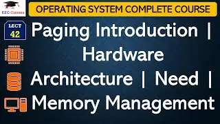 L42: Paging Introduction | Hardware Architecture | Need | Memory Management | Operating System