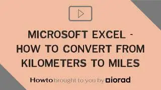 Microsoft Excel - How to convert from kilometers to miles