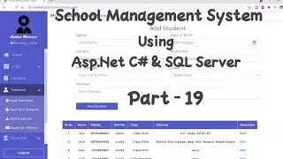 School Management System Project Part 19 in Asp.Net C# & Sql Server | Tech Tips Unlimited