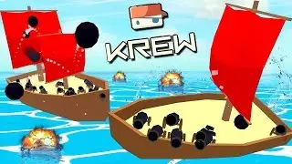 BATALLA A CAÑONAZOS EN EL MAR | KREW.IO #1