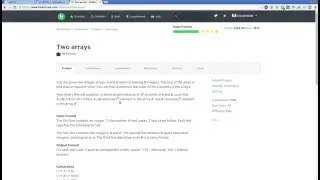 HackerRank | Two Arrays Solution