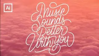 Lettering Speed Art - Music (Illustrator Hand Lettering)