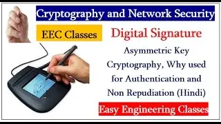 Digital Signature - Asymmetric Key , Why used for Authentication & Non Repudiation (Hindi)