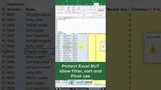 Protect Excel BUT allow filtering, sorting and pivoting