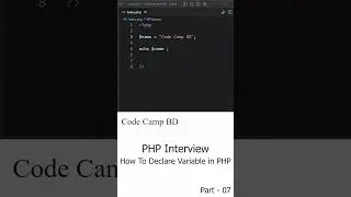 Variable Declare in PHP #php_interview  #php  #code_camp_bd #shorts