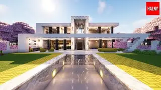 Modern mansion - Minecraft 1.20 tutorial