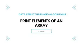 Print elements of an Array in 