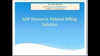 SAP Resource Related Billing - RRB