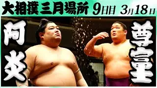 大相撲　阿炎ー尊富士　＜令和６年三月場所・９日目＞SUMO