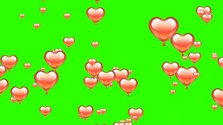 Heart Balloons #1 / Green Screen - Chroma Key