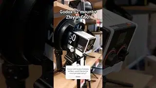 Godox S2 mount + Zhiyun G60 video light (it fits!) ♥️