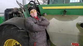 Сборка узла ВОМ с трактора John Deere 6110B/Сняли поддон с погрузчика 3420