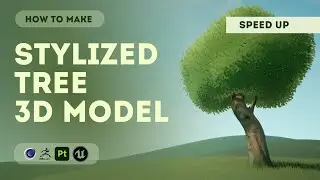 How to Make Stylized Tree 3D Model — Cinema 4D, ZBrush, Substance Painter & UE 5 — Tutorial