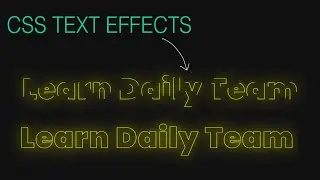 How To Make Creative Text Animation Effects Using HTML CSS | CSS SVG Text Stroke Animation |