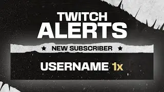 Animated Black & White Twitch Alerts for Streamers | Stream Overlays