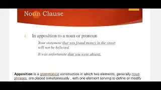 English Grammar Topic Noun Clause | Explained with Rules and Examples | Noun Clause for all Exams |