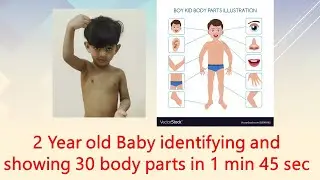 2 Year old Baby identifying and showing 30 body parts in 1 min 45 sec