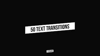 50 Text Transitions After Effects Presets