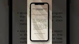 3.Java Interview Question | How Java Utilize Stack and Heap Memory | #shorts #ytshorts #interview