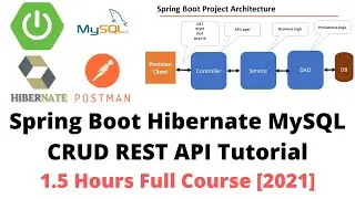 Spring Boot Hibernate MySQL CRUD REST API Tutorial | Controller, Service and DAO Layer | Full Course