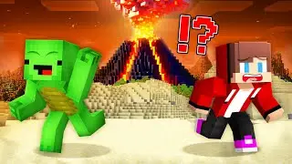 JJ And Mikey EPIC VOLCANO Survival Battle in Minecraft Maizen