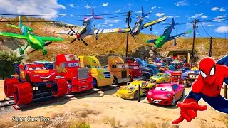 Cars McQueen Monster Truck 🎃️, Mack Hauler Cruz Ramirez Police Jackson Storm High Impact Racing Toys