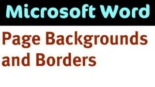 Page Backgrounds and Borders in Word 2007