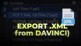 How to export 📁 .xml from Davinci Resolve