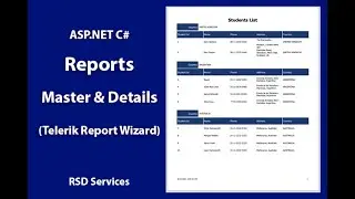 Add Telerik Wizard Reporting into ASP.NET C# Project (Master & Details)