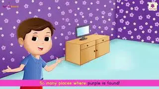 Purple - The Color Song | Animated English Rhymes For Children | Periwinkle