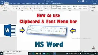 MS Word Clipboard & Font