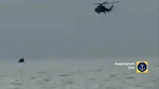 Shot Down Su-34/Su-35 in the Sea Near Mariupol with S&R Helicopter Nearby